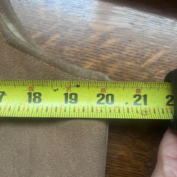 Vintage Leather Vest size medium Sherpa Lined 4 Button Jo O Kay Size M - Picture 13 of 14